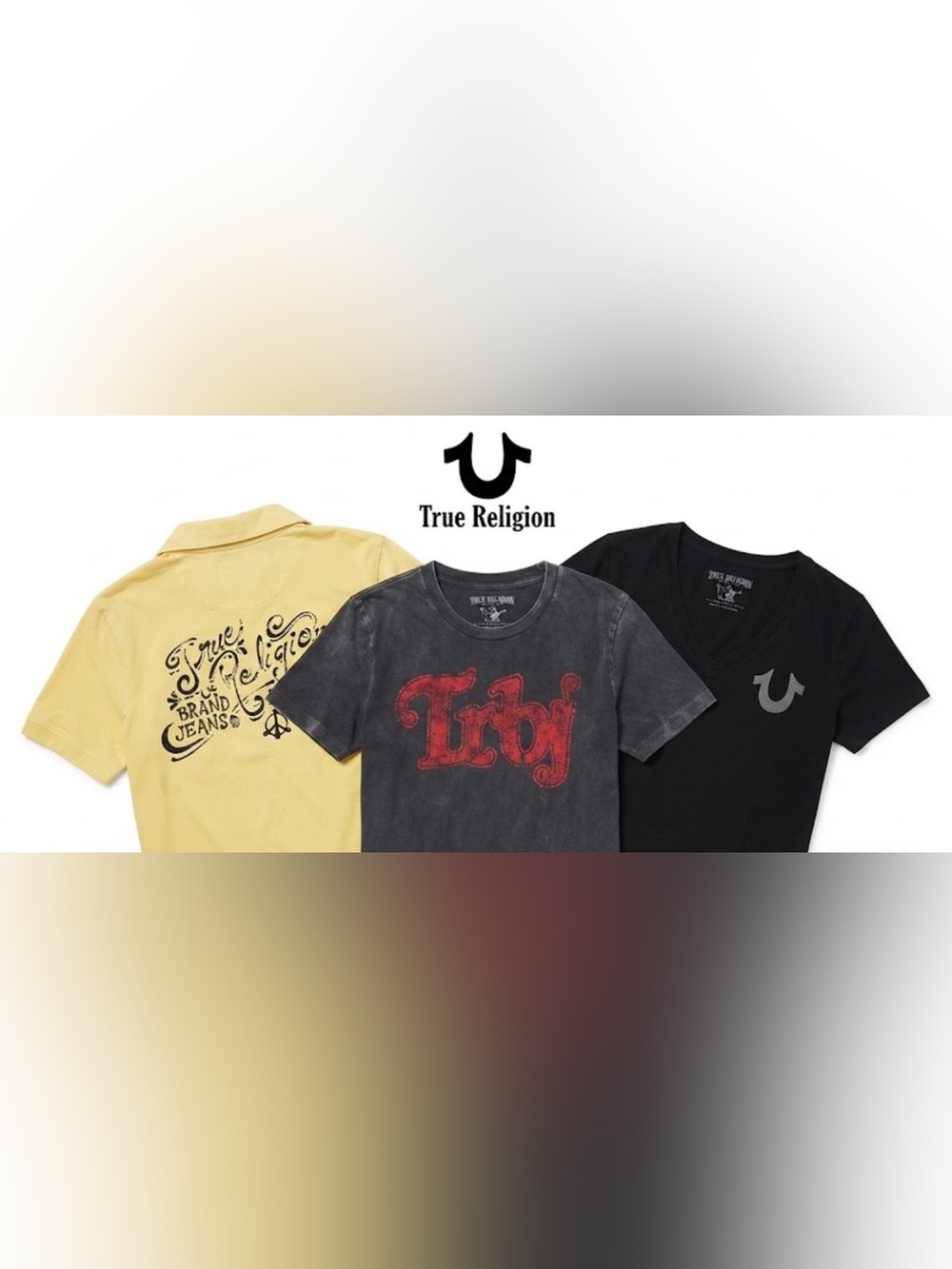Lot authentic True Religion designer tee shirts polo shirt sz small (fits boys 6